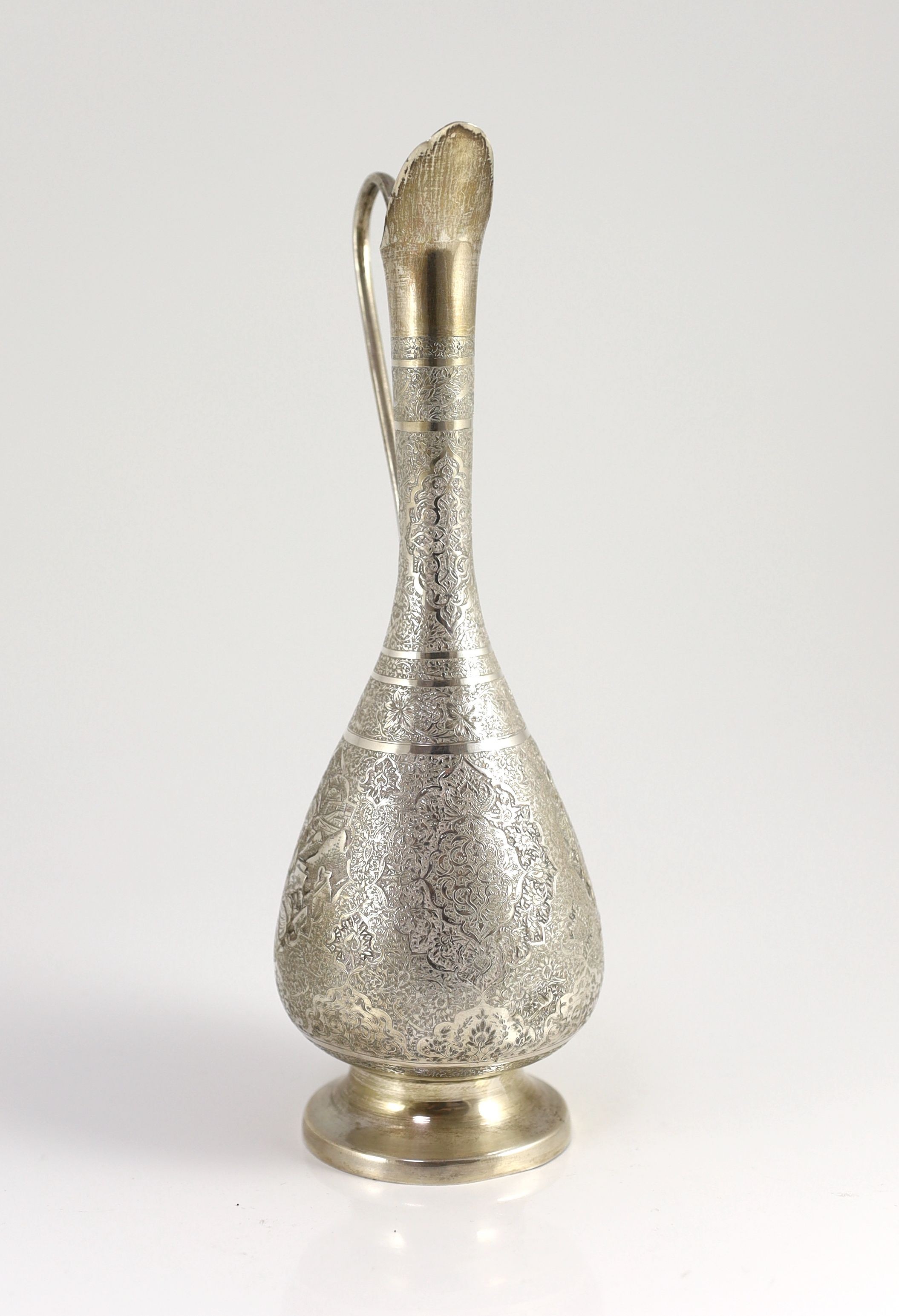 A Persian 84 standard silver ewer and six similar goblets, by Vartan